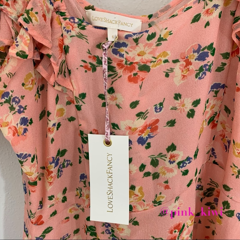 LoveShackFancy Kimbra Ruffle Floral Mini Dress - Picture 11 of 16